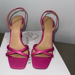Veronica Beard Hot Pink Slingback Sandal. Size 10.